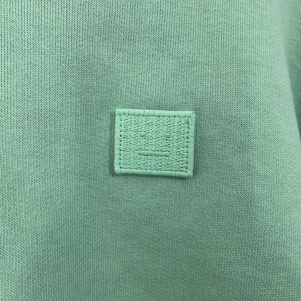 Acne Studios Ferris Face Hoodie Sweatshirt Mint Size S - Picture 3 of 6